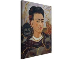 Artgeist Paveikslas - Frida Kahlo – Self-Portrait with Changuito