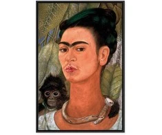Artgeist Paveikslas - Frida Kahlo – Self-Portrait with Monkey
