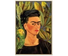 Artgeist Paveikslas - Frida Kahlo – Self-Portrait with Bonito