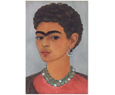 Artgeist Paveikslas - Frida Kahlo – Self-Portrait with Skirtas garbanotiems plaukams Hair