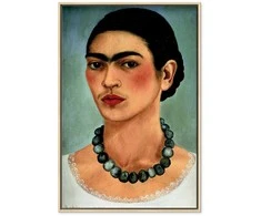 Artgeist Paveikslas - Frida Kahlo – Self-Portrait with Beaded Necklace