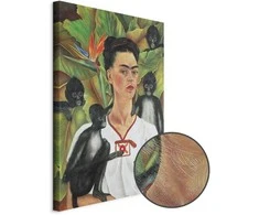 Artgeist Paveikslas - Frida Kahlo – Self-Portrait with Monkeys