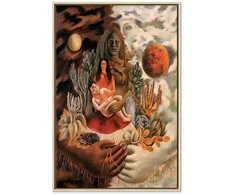 Artgeist Paveikslas - Frida Kahlo – The Love Embrace of the Universe, the Earth (Mexico), Myself, Diego, and Señor Xolotl
