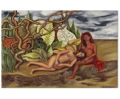 Artgeist Paveikslas - Frida Kahlo – Two Nudes in a Forest (The Earth Itself)