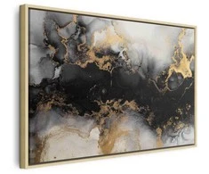 Artgeist Paveikslas - Golden explosions – abstract pattern inspired by marble