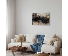 Artgeist Paveikslas - Golden explosions – abstract pattern inspired by marble