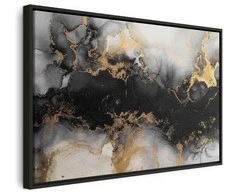 Artgeist Paveikslas - Golden explosions – abstract pattern inspired by marble