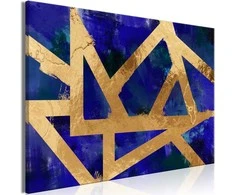 Artgeist Paveikslas - Golden Geometry (1 Part) Wide