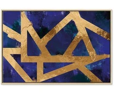 Artgeist Paveikslas - Golden Geometry (1 Part) Wide