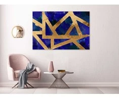 Artgeist Paveikslas - Golden Geometry (1 Part) Wide