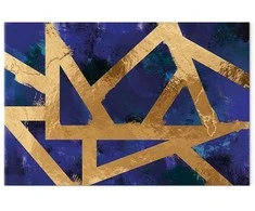 Artgeist Paveikslas - Golden Geometry (1 Part) Wide
