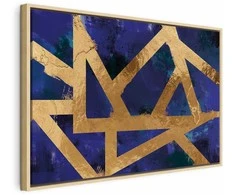 Artgeist Paveikslas - Golden Geometry (1 Part) Wide