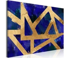 Artgeist Paveikslas - Golden Geometry (1 Part) Wide