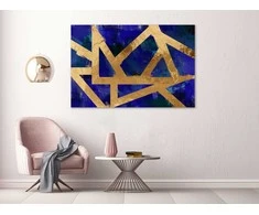 Artgeist Paveikslas - Golden Geometry (1 Part) Wide