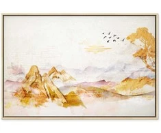 Artgeist Paveikslas - Golden Mountains (1 Part) Wide