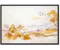 Artgeist Paveikslas - Golden Mountains (1 Part) Wide