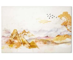 Artgeist Paveikslas - Golden Mountains (1 Part) Wide