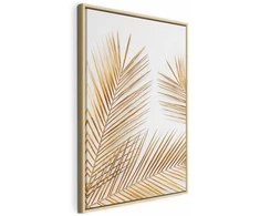 Artgeist Paveikslas - Golden Palm Leaves (1 Part) Vertical