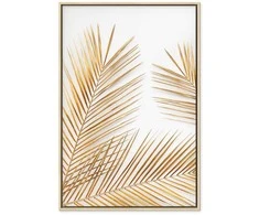 Artgeist Paveikslas - Golden Palm Leaves (1 Part) Vertical