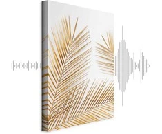 Artgeist Paveikslas - Golden Palm Leaves (1 Part) Vertical