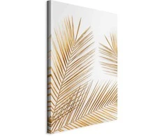 Artgeist Paveikslas - Golden Palm Leaves (1 Part) Vertical