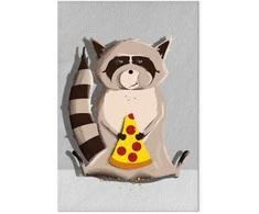 Artgeist Paveikslas - Gourmand Raccoon (1 Part) Vertical