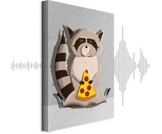Artgeist Paveikslas - Gourmand Raccoon (1 Part) Vertical