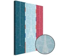 Artgeist Paveikslas - Graphic Illustration of a Swimming Pool Against the Backdrop of the French Flag