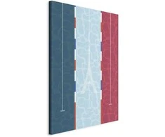 Artgeist Paveikslas - Graphic Illustration of a Swimming Pool Against the Backdrop of the French Flag