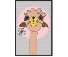 Artgeist Paveikslas - Happy Llama (1 Part) Vertical