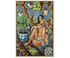 Artgeist Paveikslas - Henri Matisse – Decorative Figure on Ornamental Ground