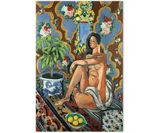 Artgeist Paveikslas - Henri Matisse – Decorative Figure on Ornamental Ground
