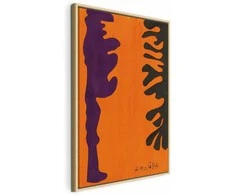 Artgeist Paveikslas - Henri Matisse – Juodas and Violet Arabesques on Oranžinis