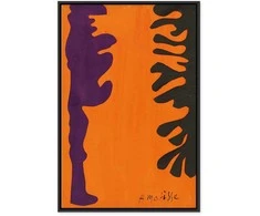 Artgeist Paveikslas - Henri Matisse – Juodas and Violet Arabesques on Oranžinis