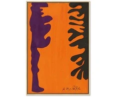 Artgeist Paveikslas - Henri Matisse – Juodas and Violet Arabesques on Oranžinis