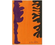 Artgeist Paveikslas - Henri Matisse – Juodas and Violet Arabesques on Oranžinis