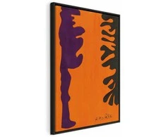 Artgeist Paveikslas - Henri Matisse – Juodas and Violet Arabesques on Oranžinis