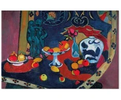 Artgeist Paveikslas - Henri Matisse – Still Life with Fruit and Bronze Statuette