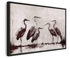 Artgeist Paveikslas - Herons painted with ink