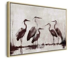 Artgeist Paveikslas - Herons painted with ink