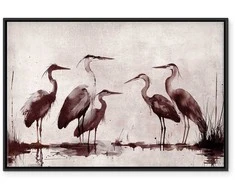 Artgeist Paveikslas - Herons painted with ink