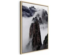 Artgeist Paveikslas - High Mountains in Mist (1-part) - Landscape of Clouds Amid Rocks