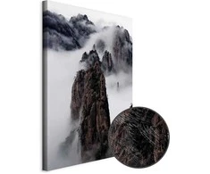 Artgeist Paveikslas - High Mountains in Mist (1-part) - Landscape of Clouds Amid Rocks