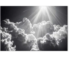Artgeist Paveikslas - Hope in the Clouds: Inspiring Rays of the Sun – Awaken Emotions