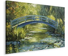 Artgeist Paveikslas - Impressionist bridge - painting of a bridge against a picturesque background