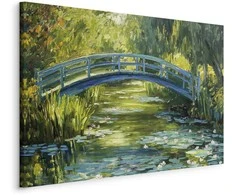 Artgeist Paveikslas - Impressionist bridge - painting of a bridge against a picturesque background