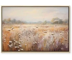 Artgeist Paveikslas - Impressionist meadow – field landscape in a pastel colour palette