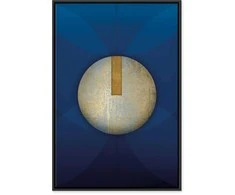 Artgeist Paveikslas - In the Shadow of Classic Mėlyna (1-part) - Golden Circle in Abstraction