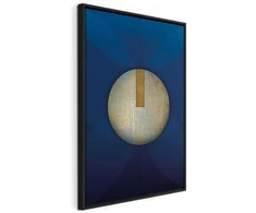 Artgeist Paveikslas - In the Shadow of Classic Mėlyna (1-part) - Golden Circle in Abstraction