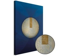 Artgeist Paveikslas - In the Shadow of Classic Mėlyna (1-part) - Golden Circle in Abstraction